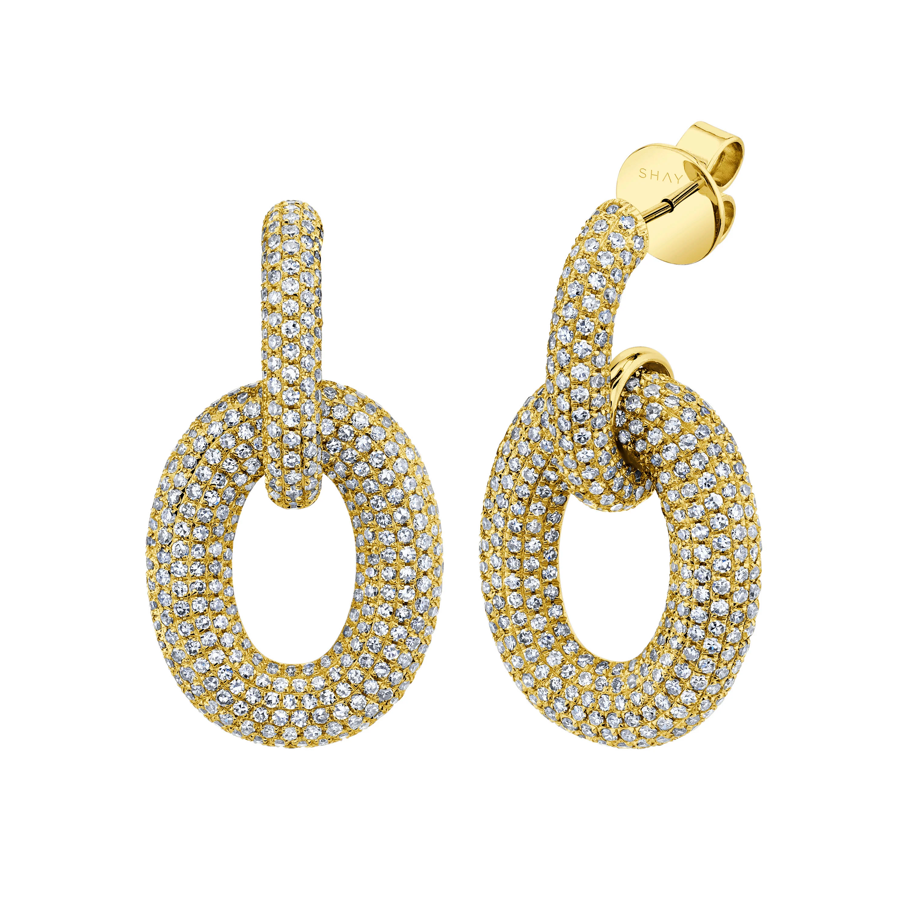 DIAMOND DOOR KNOCKER EARRINGS - Image 3