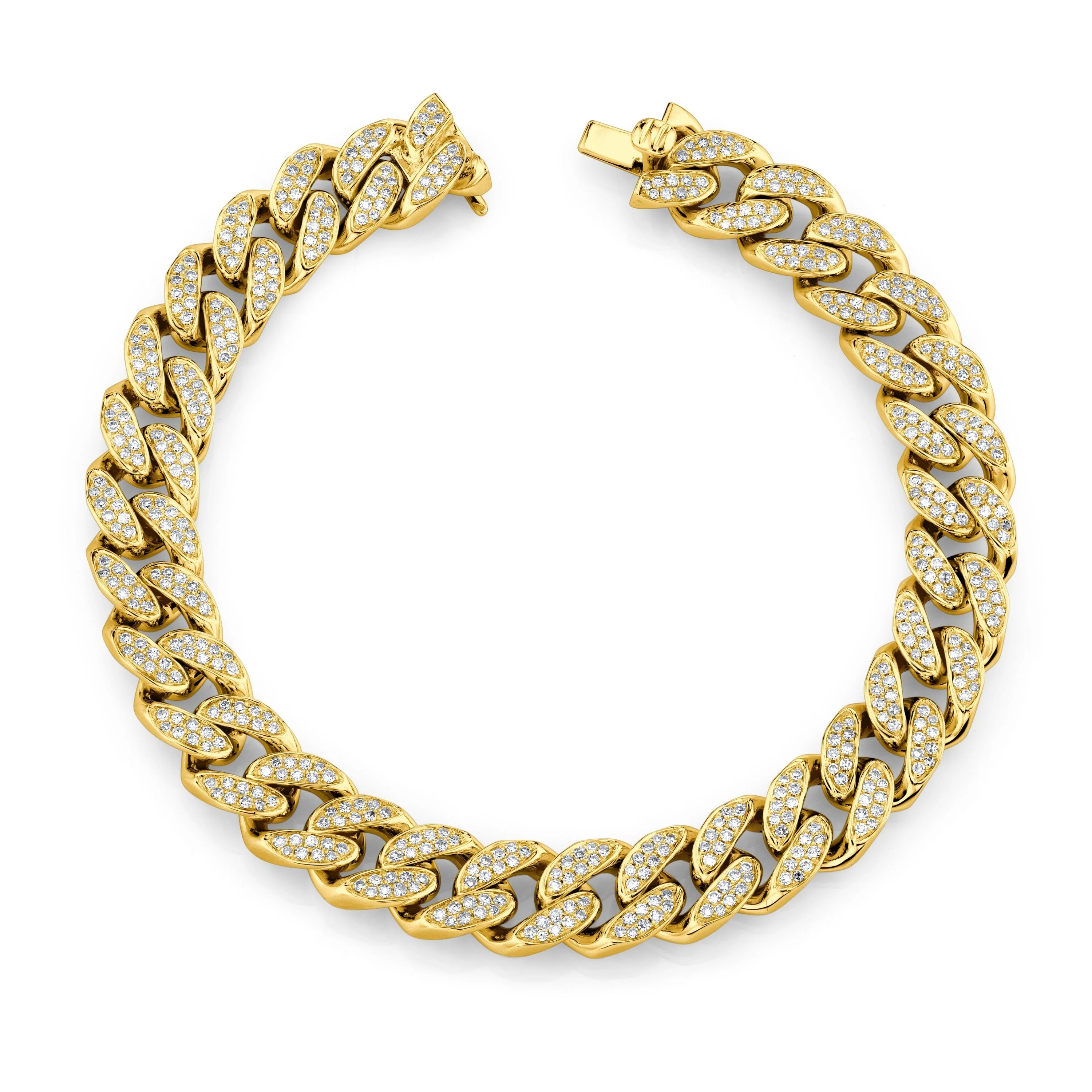 MEN'S DIAMOND FLAT ESSENTIAL LINK BRACELET - Image 3