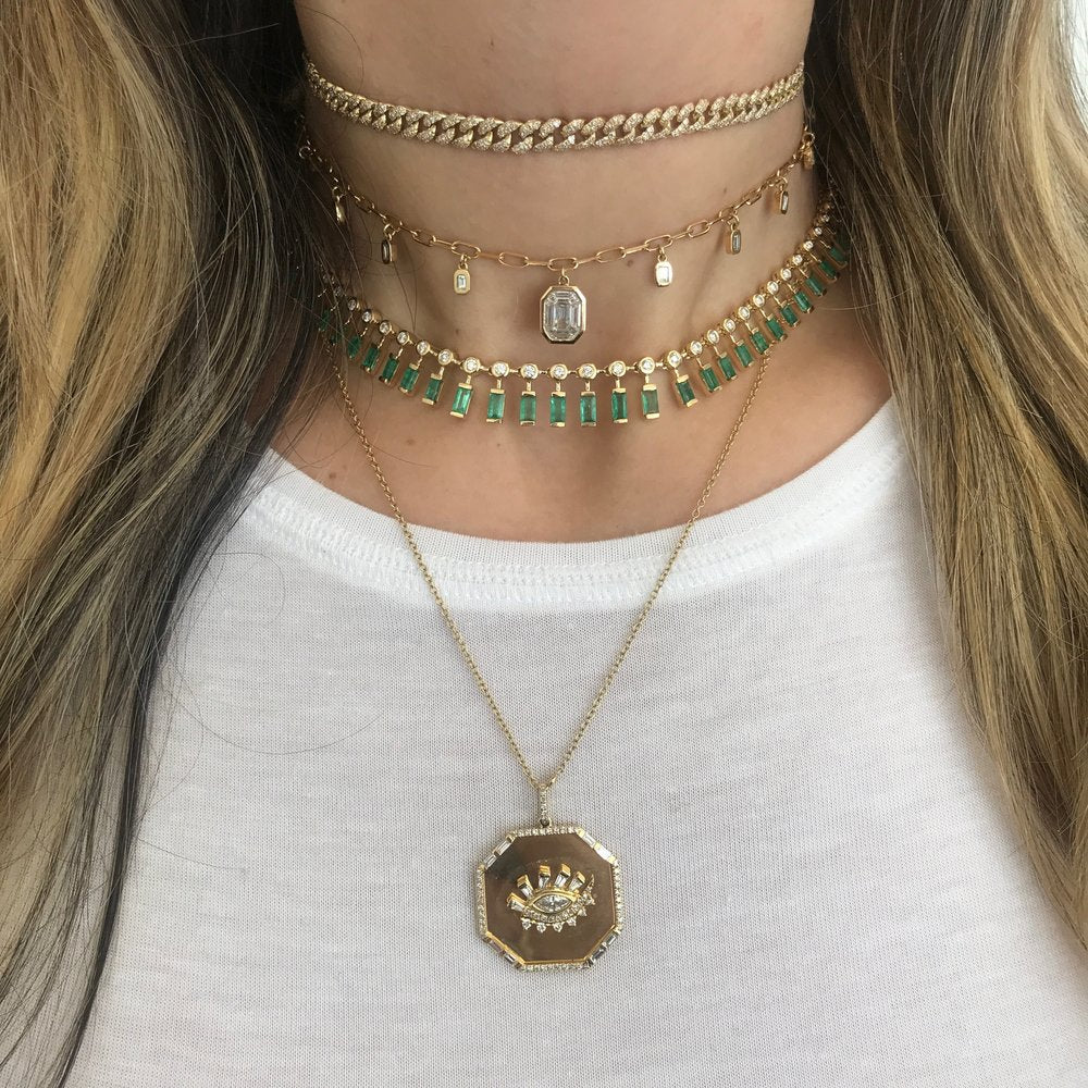 DIAMOND ILLUSION BAGUETTE DROP CHOKER - Image 6