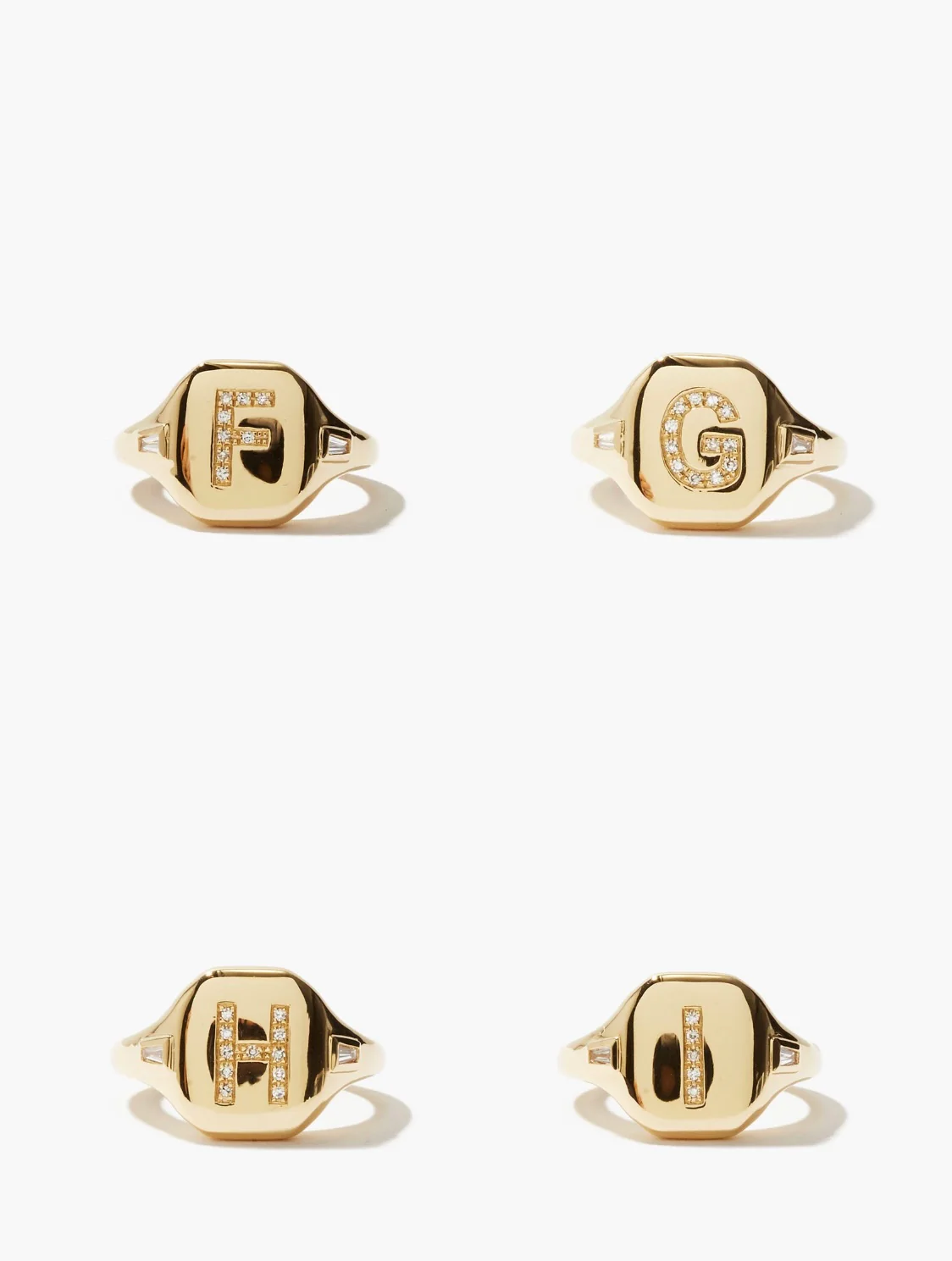 DIAMOND INITIAL PINKY RING - Image 6