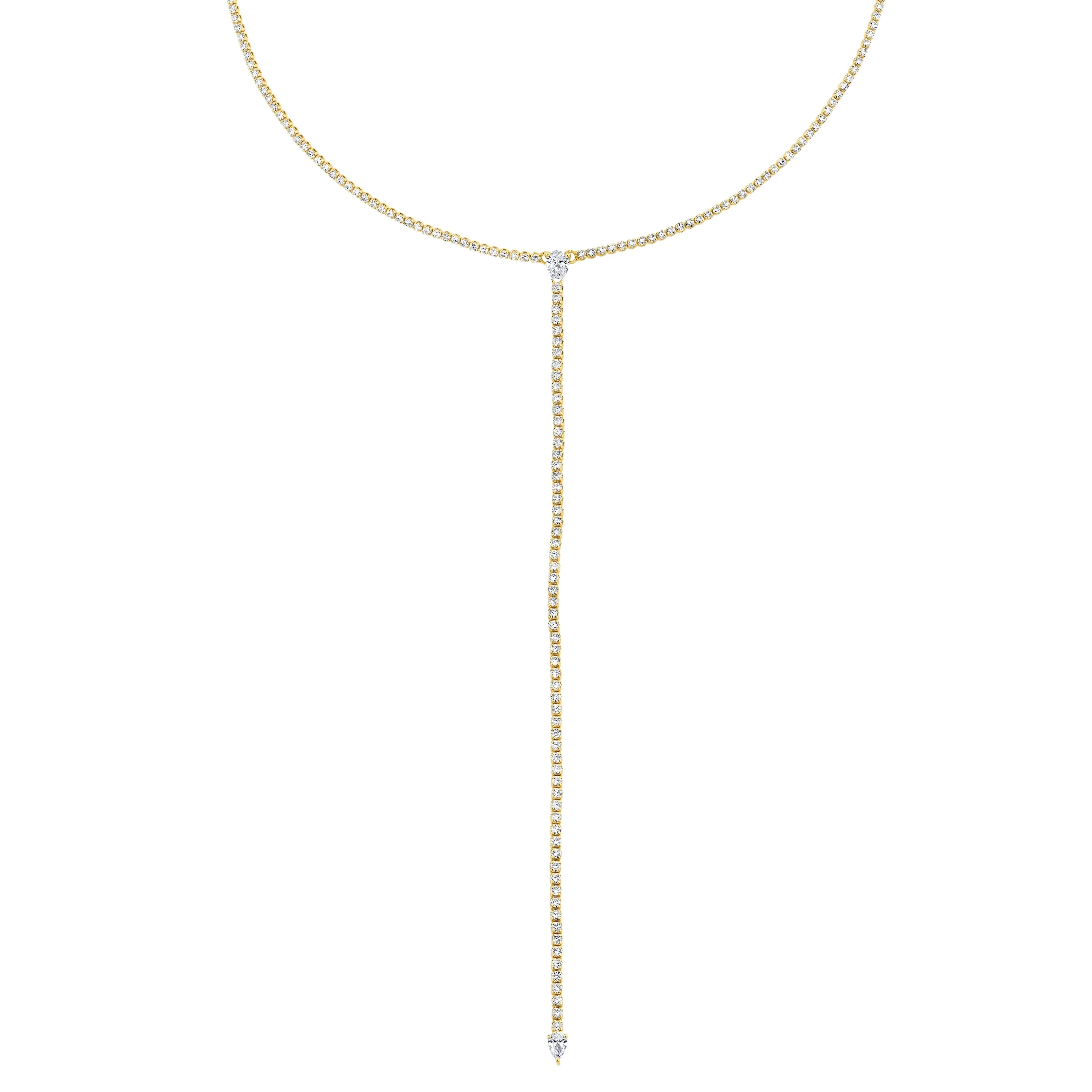 DIAMOND THREAD Y NECKLACE - Image 3