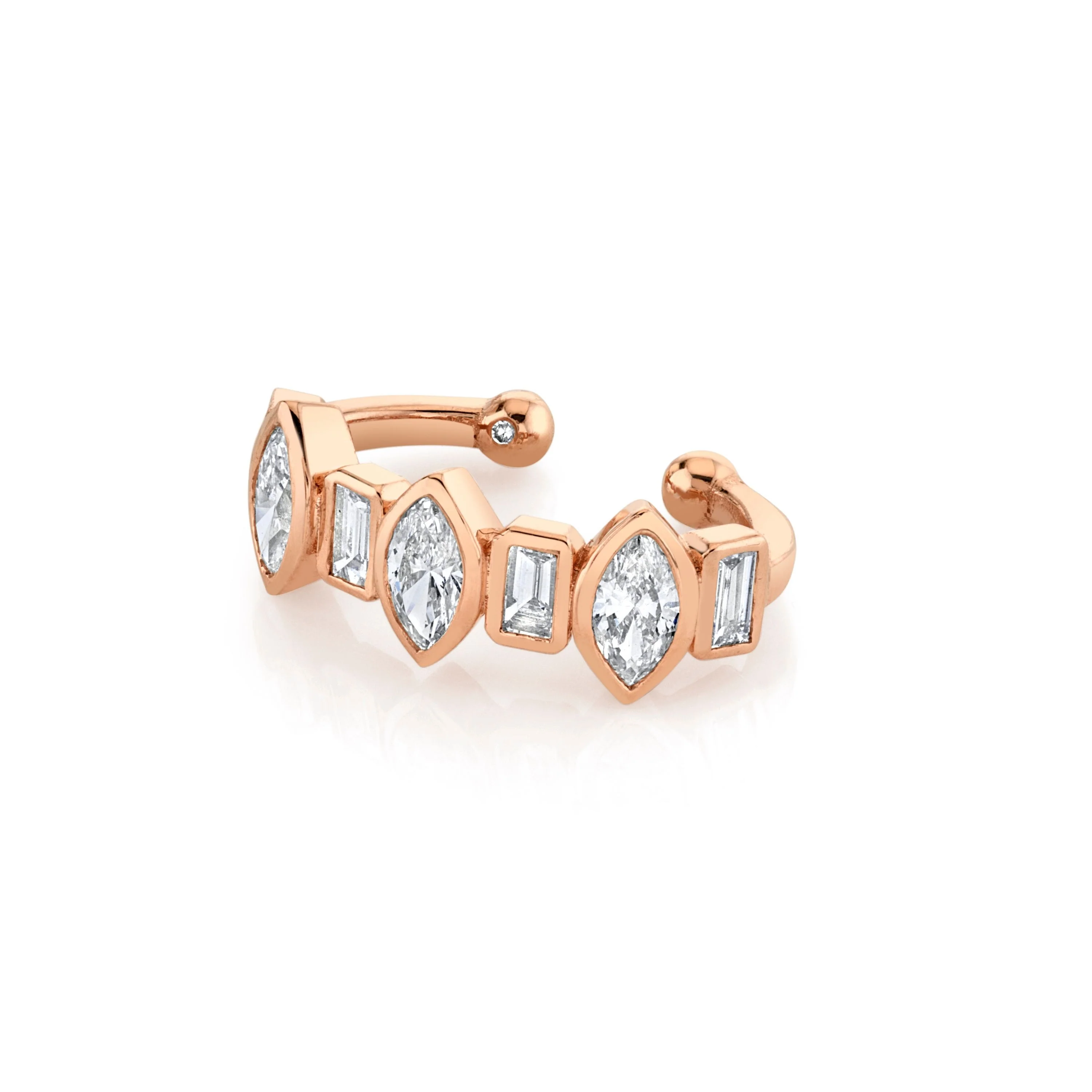 READY TO SHIP DIAMOND BEZEL EAR CUFF - Image 4