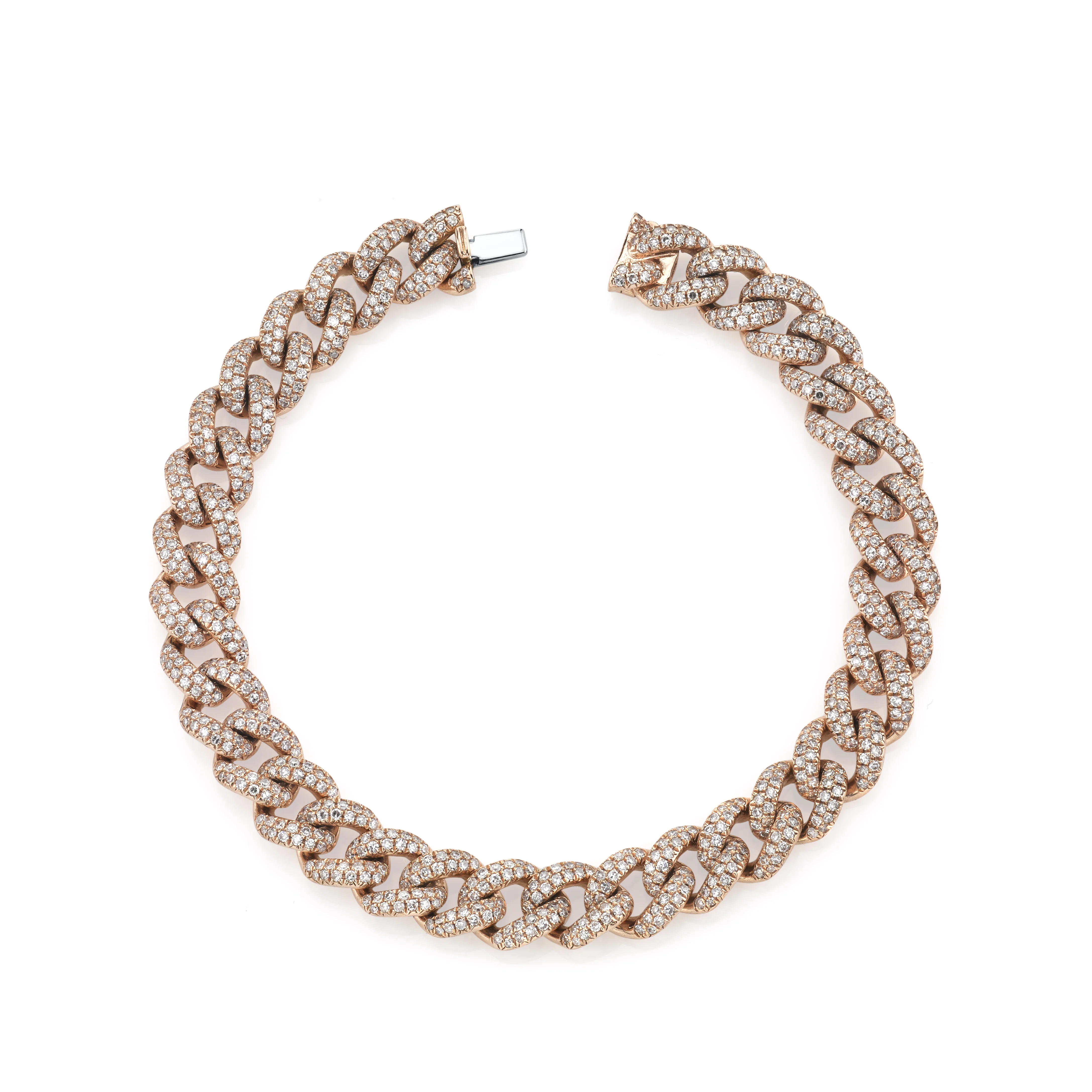 READY TO SHIP DIAMOND PAVE MEDIUM LINK BRACELET - Image 4
