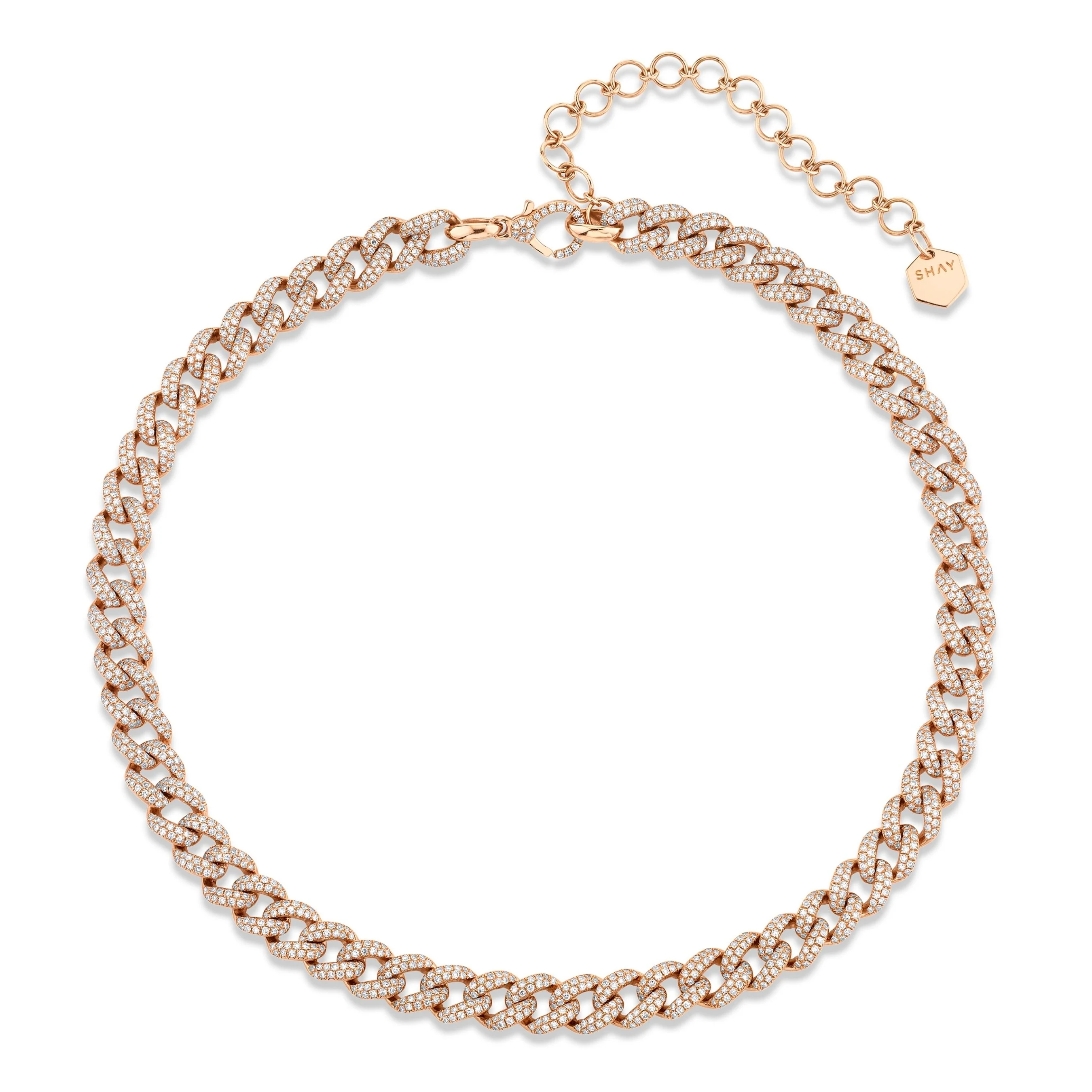 READY TO SHIP DIAMOND PAVE MEDIUM LINK CHOKER - Image 3