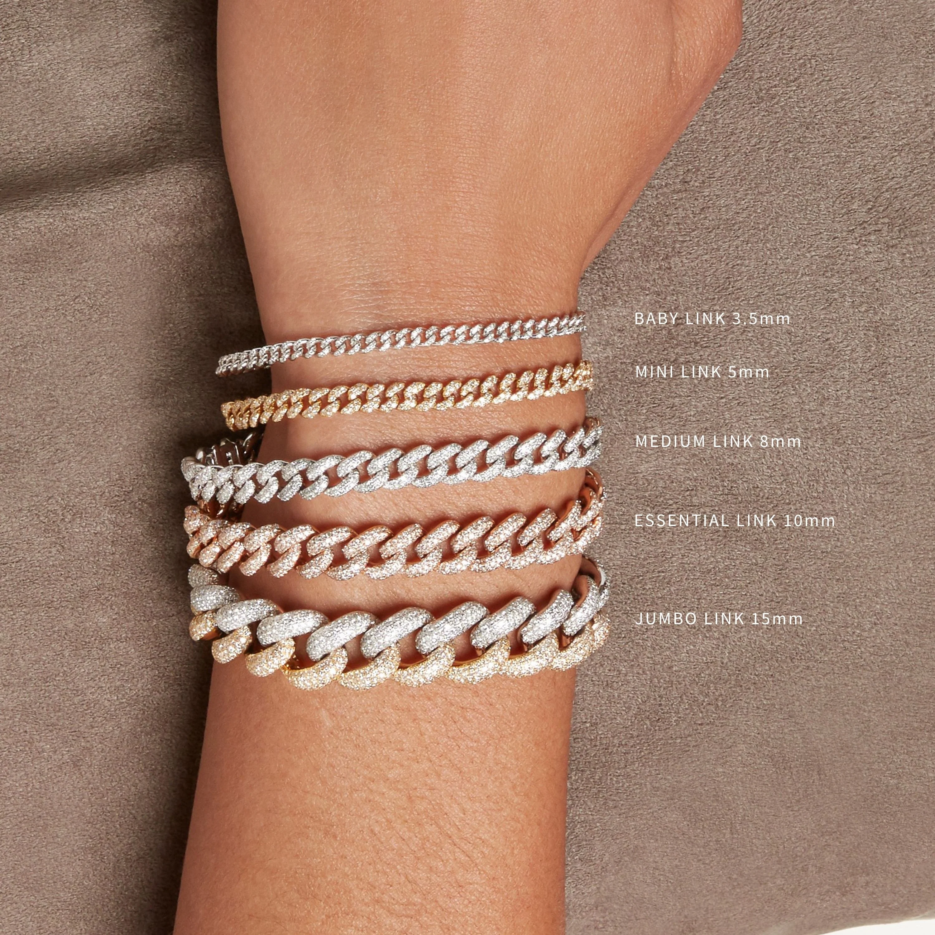 READY TO SHIP DIAMOND PAVE MINI LINK BRACELET - Image 5
